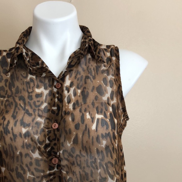 Speed Limit MPH Animal Print Lace Back Vest - Picture 2 of 4